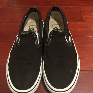 Black slip-on vans
